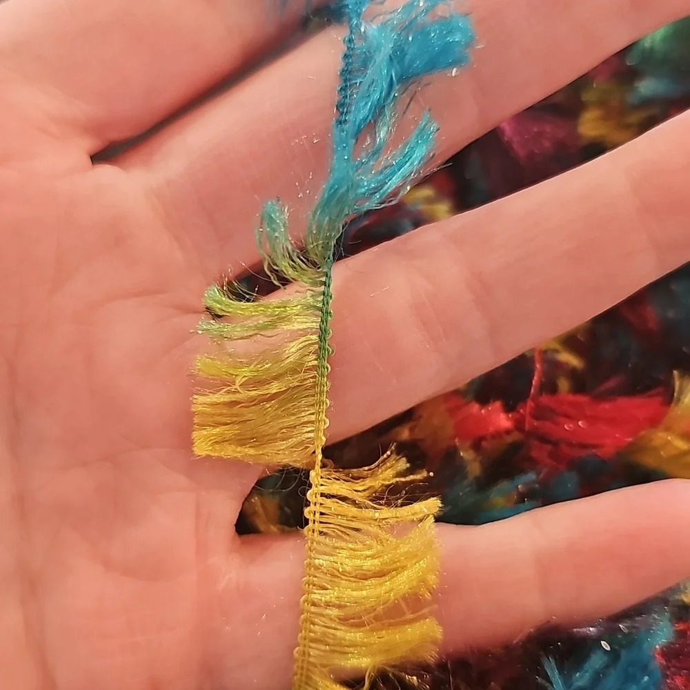 2+ Lbs. of Acrylic Novelty Yarns B&W, Multi, Yellow, Tan and Turquoise